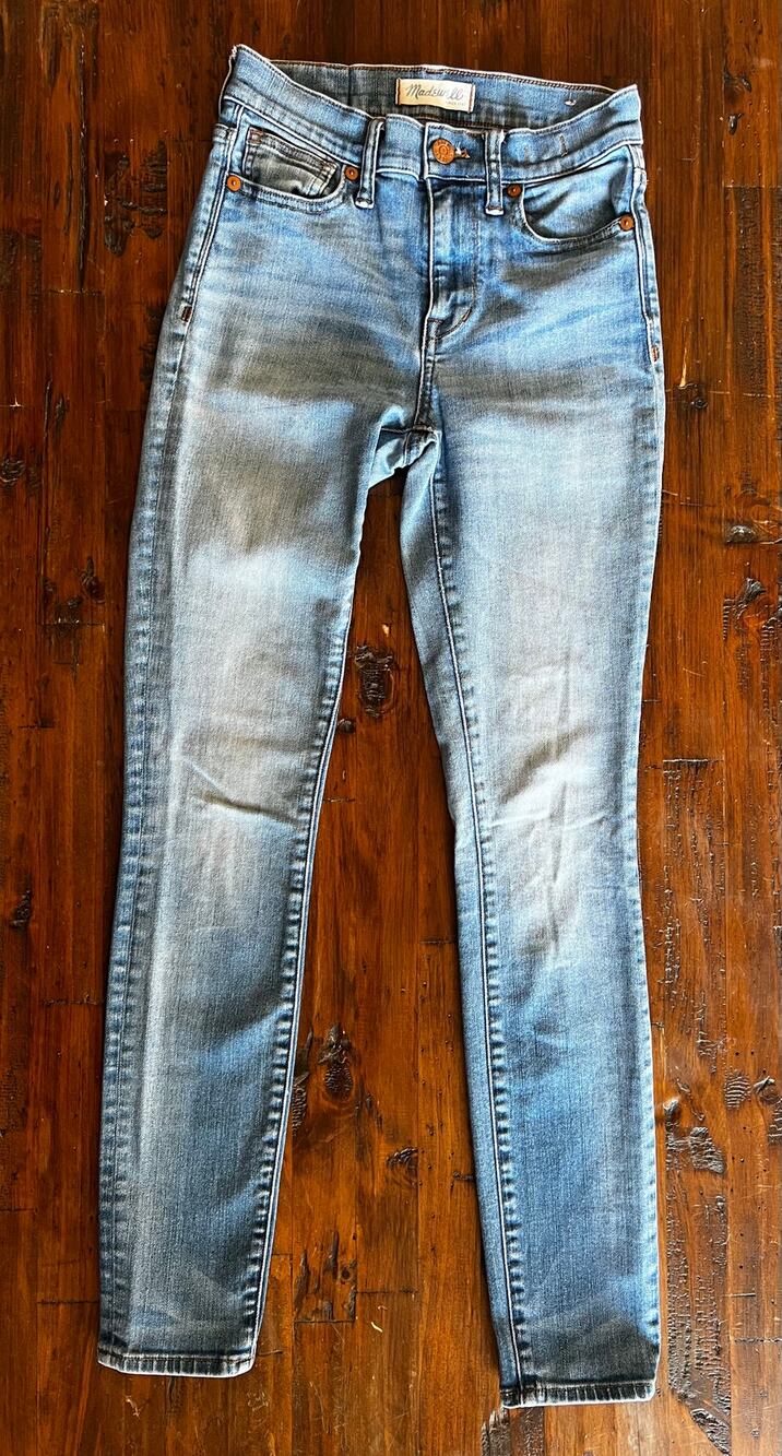 MADEWELL High Riser Skinny Blue Jeans